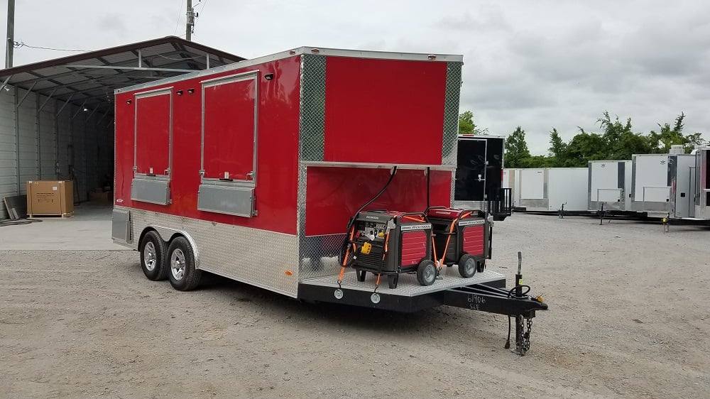 167-8.5-x-16-red-half-v-nose-half-flat-front-food-trailer-with-appliances-15.jpg 8.5' x 16' Red Half V-nose Half Flat Front Food Trailer With Appliances