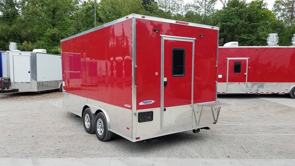 167-8.5-x-16-red-half-v-nose-half-flat-front-food-trailer-with-appliances-23.jpg 8.5' x 16' Red Half V-nose Half Flat Front Food Trailer With Appliances