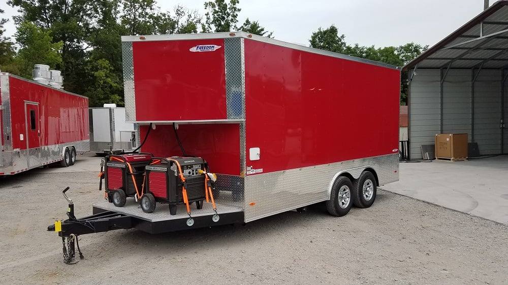 167-8.5-x-16-red-half-v-nose-half-flat-front-food-trailer-with-appliances-24.jpg 8.5' x 16' Red Half V-nose Half Flat Front Food Trailer With Appliances