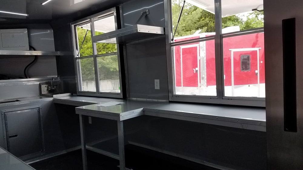 167-8.5-x-16-red-half-v-nose-half-flat-front-food-trailer-with-appliances-27.jpg 8.5' x 16' Red Half V-nose Half Flat Front Food Trailer With Appliances