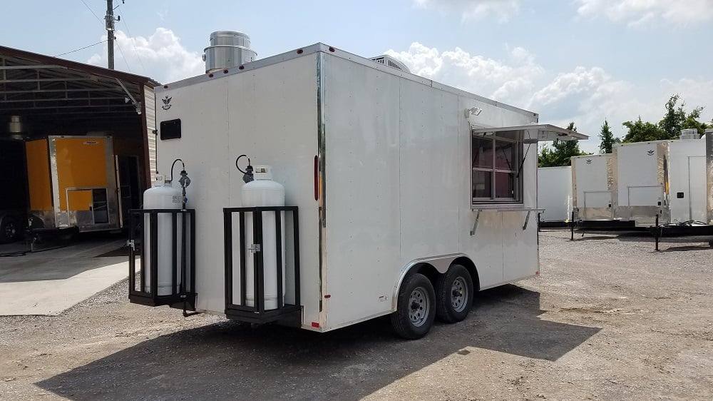 173-8.5-x-16-white-catering-event-concession-food-trailer-with-appliances-15.jpg 8.5' x 16' White Catering Event Concession Food Trailer With Appliances