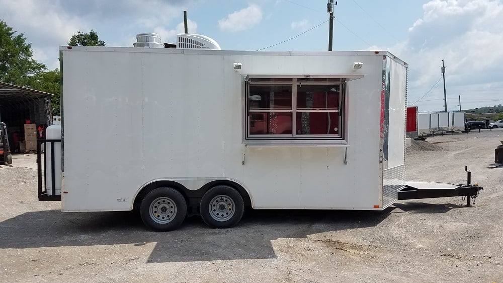 173-8.5-x-16-white-catering-event-concession-food-trailer-with-appliances-16.jpg 8.5' x 16' White Catering Event Concession Food Trailer With Appliances
