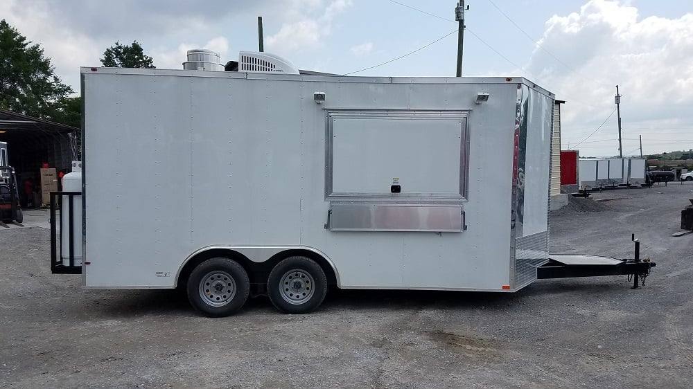 173-8.5-x-16-white-catering-event-concession-food-trailer-with-appliances-22.jpg 8.5' x 16' White Catering Event Concession Food Trailer With Appliances