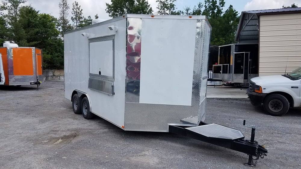173-8.5-x-16-white-catering-event-concession-food-trailer-with-appliances-26.jpg 8.5' x 16' White Catering Event Concession Food Trailer With Appliances