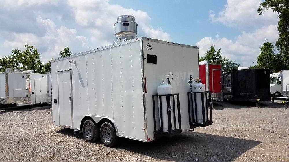 173-8.5-x-16-white-catering-event-concession-food-trailer-with-appliances-4.jpg 8.5' x 16' White Catering Event Concession Food Trailer With Appliances