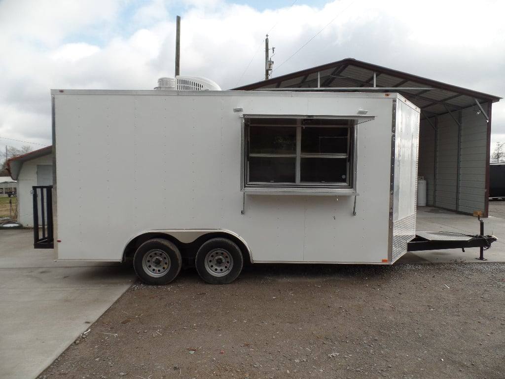 174-8.5-x-16-white-concession-food-event-trailer-1.jpg 8.5' x 16' White Concession Food Event Trailer