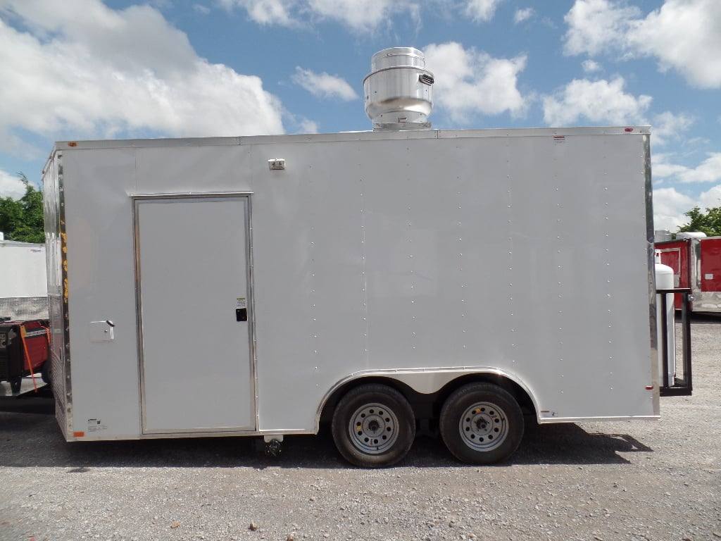176-8.5-x-16-white-concession-food-event-trailer-with-appliances-13.jpg 8.5' x 16' White Concession Food Event Trailer With Appliances