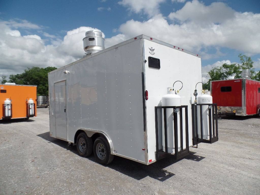 176-8.5-x-16-white-concession-food-event-trailer-with-appliances-5.jpg 8.5' x 16' White Concession Food Event Trailer With Appliances