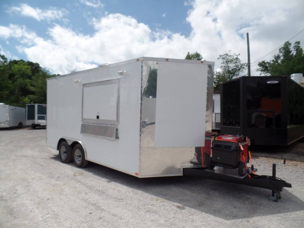 176-8.5-x-16-white-concession-food-event-trailer-with-appliances-6.jpg 8.5' x 16' White Concession Food Event Trailer With Appliances