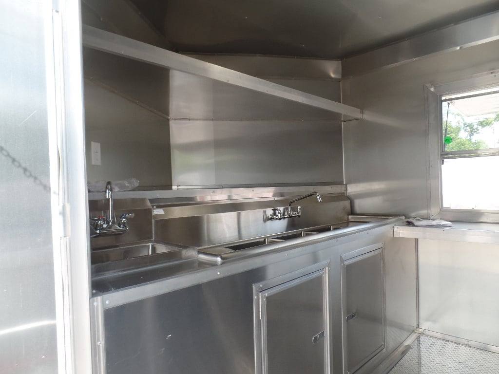 176-8.5-x-16-white-concession-food-event-trailer-with-appliances-7.jpg 8.5' x 16' White Concession Food Event Trailer With Appliances