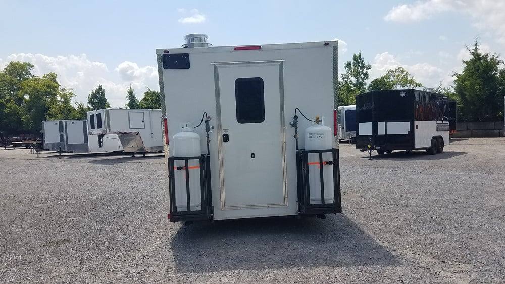 8.5' x 16' White Concession Food Trailer