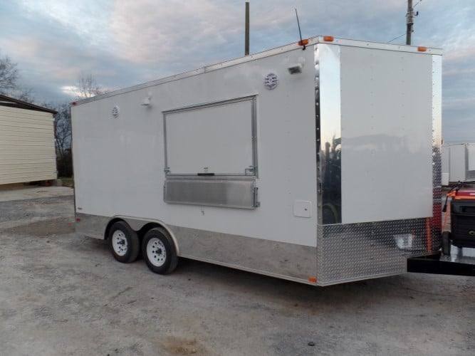 179-8.5-x-16-white-concession-food-trailer-with-appliances-11.jpg 8.5' x 16' White Concession Food Trailer With Appliances
