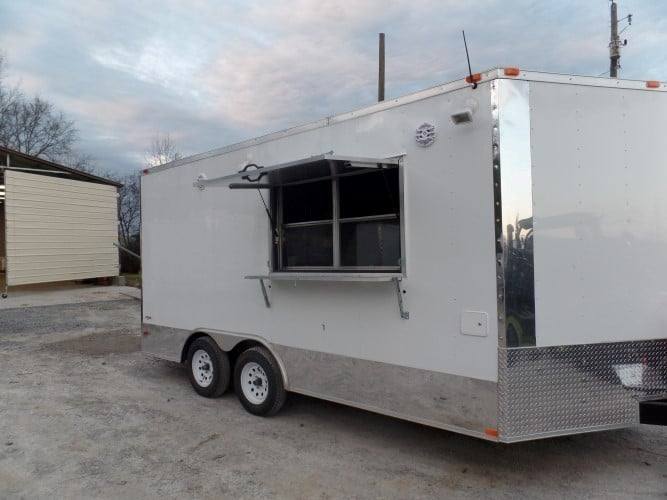 179-8.5-x-16-white-concession-food-trailer-with-appliances-18.jpg 8.5' x 16' White Concession Food Trailer With Appliances