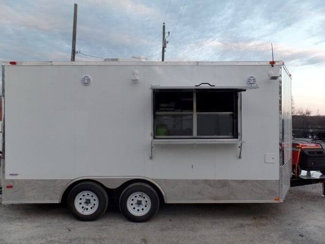 179-8.5-x-16-white-concession-food-trailer-with-appliances-5.jpg 8.5' x 16' White Concession Food Trailer With Appliances