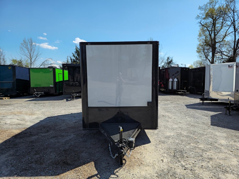 7' X 14' White W/ Blackout Concession Trailer Event Catering