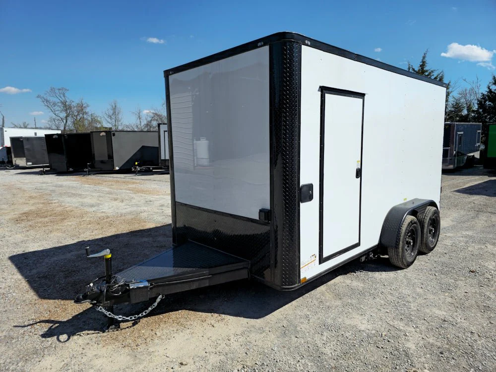 7' X 14' White W/ Blackout Concession Trailer Event Catering