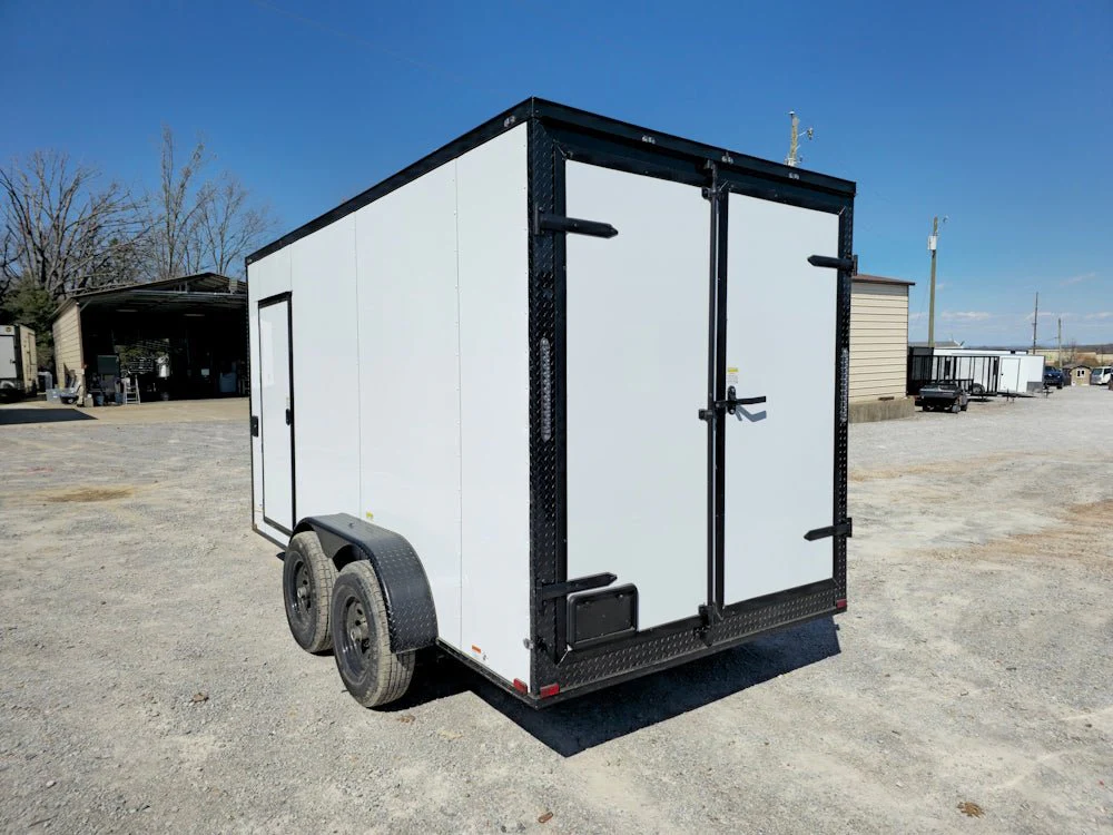 7' X 14' White W/ Blackout Concession Trailer Event Catering
