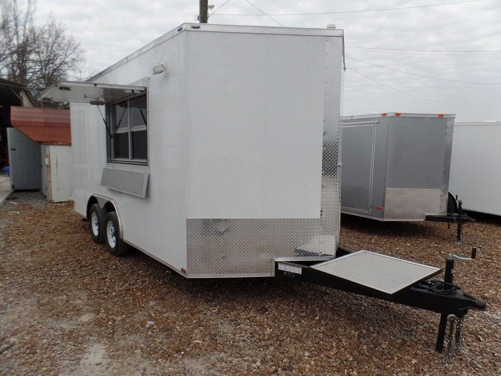 180-8.5-x-16-white-concession-food-trailer-with-appliances-1.jpg 8.5' x 16' White Concession Food Trailer With Appliances
