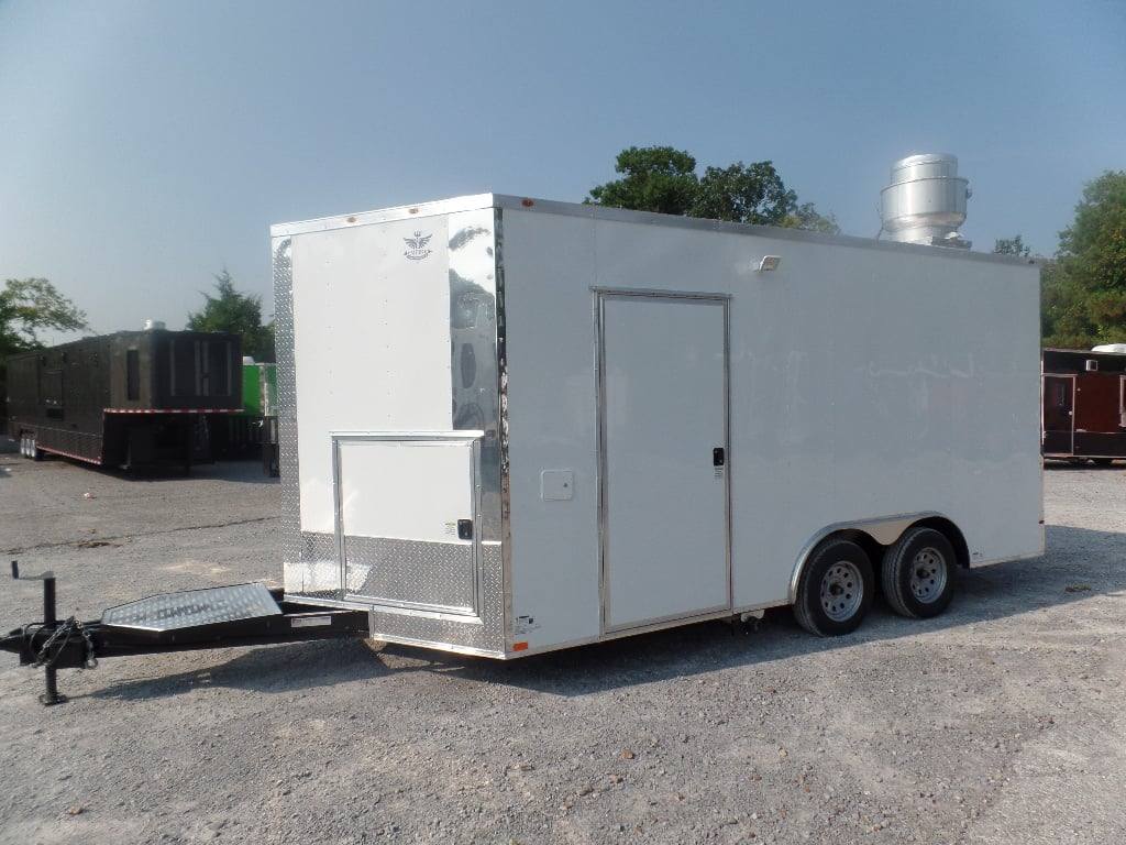 181-8.5-x-16-white-concession-food-trailer-with-appliances-15.jpg 8.5' x 16' White Concession Food Trailer With Appliances