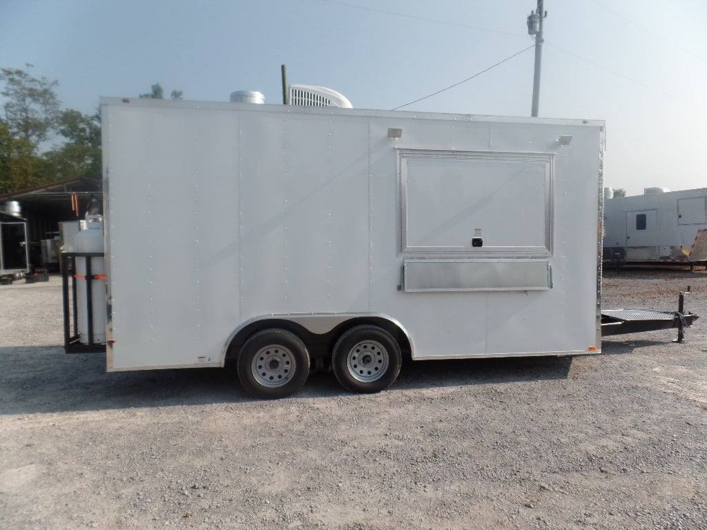 181-8.5-x-16-white-concession-food-trailer-with-appliances-8.jpg 8.5' x 16' White Concession Food Trailer With Appliances