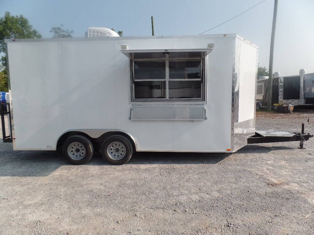 181-8.5-x-16-white-concession-food-trailer-with-appliances-9.jpg 8.5' x 16' White Concession Food Trailer With Appliances