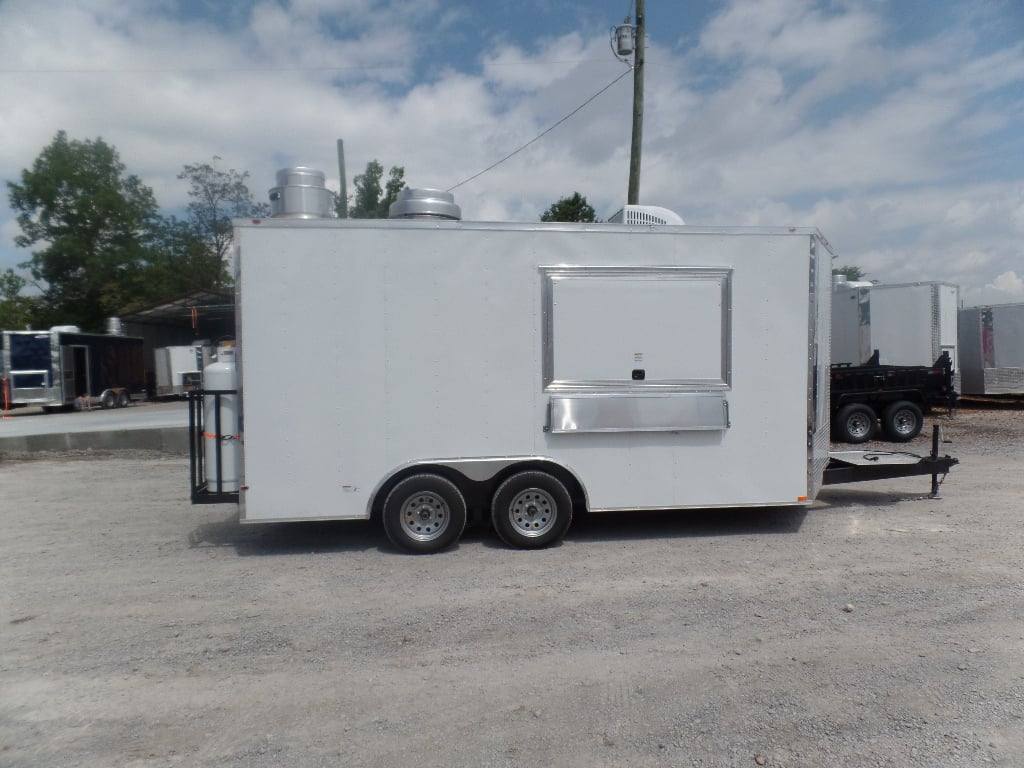 182-8.5-x-16-white-concession-food-trailer-with-appliances-10.jpg 8.5' x 16' White Concession Food Trailer With Appliances