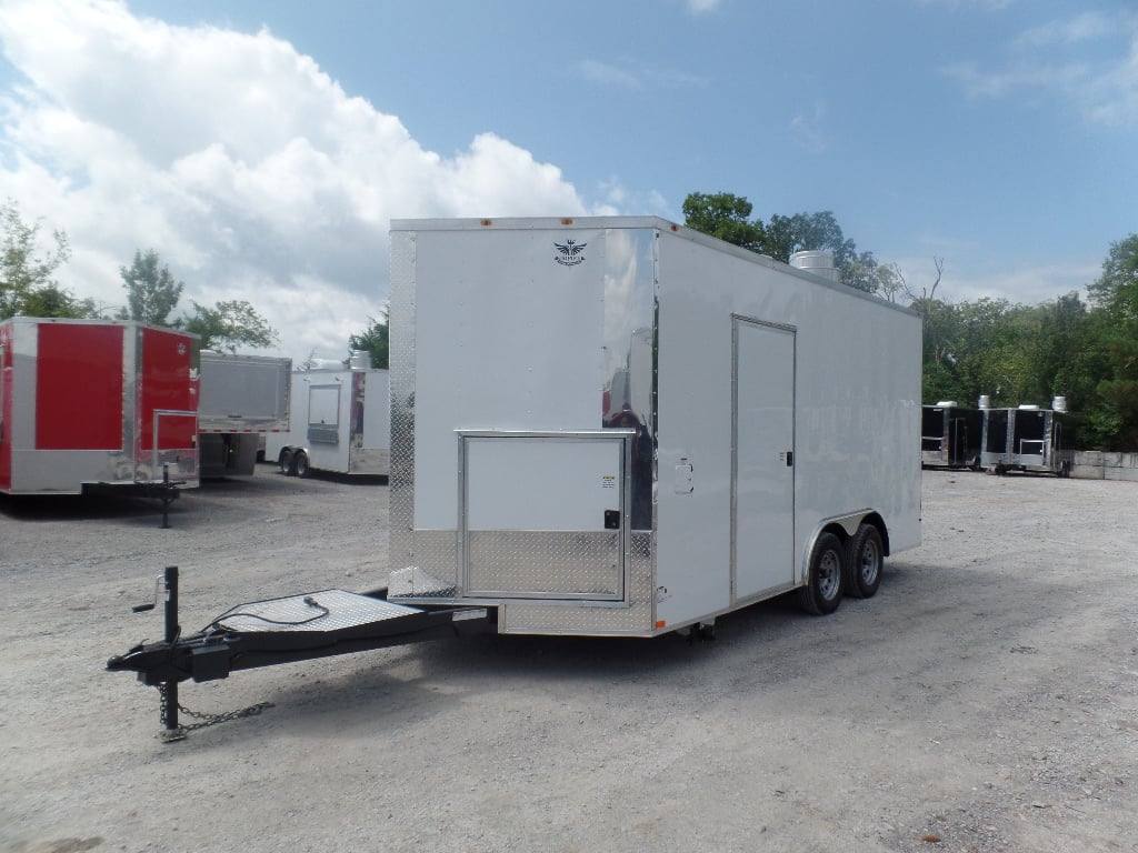 182-8.5-x-16-white-concession-food-trailer-with-appliances-6.jpg 8.5' x 16' White Concession Food Trailer With Appliances