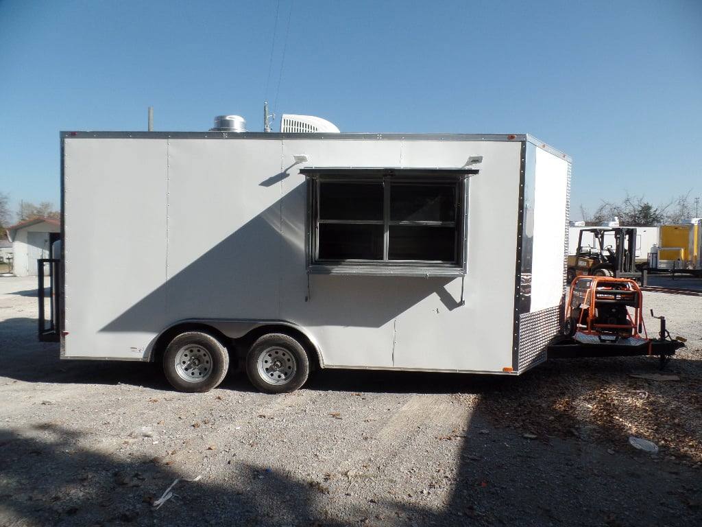 183-8.5-x-16-white-concession-food-trailer-with-appliances-1.jpg 8.5' x 16' White Concession Food Trailer With Appliances