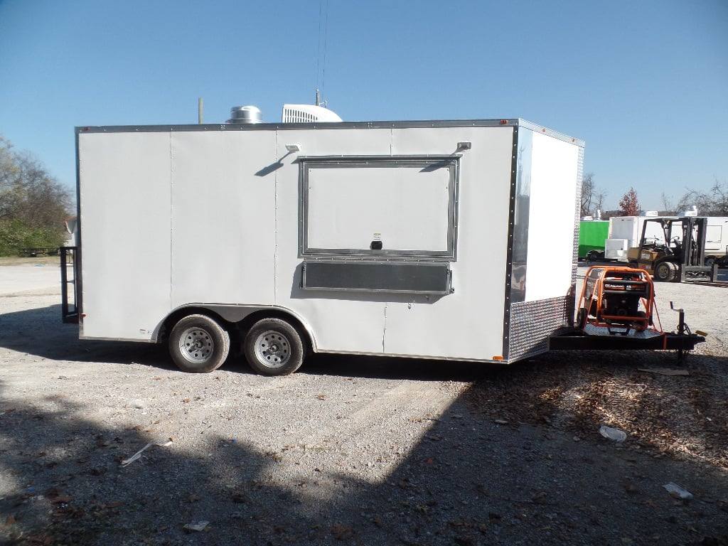 183-8.5-x-16-white-concession-food-trailer-with-appliances-22.jpg 8.5' x 16' White Concession Food Trailer With Appliances