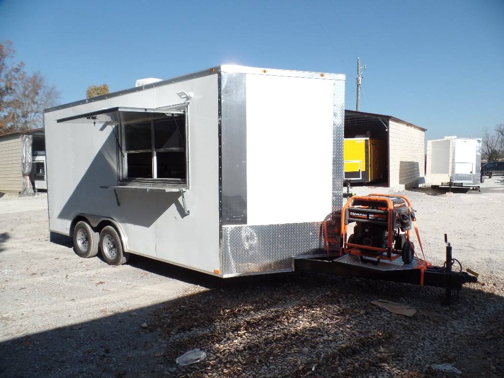 183-8.5-x-16-white-concession-food-trailer-with-appliances-29.jpg 8.5' x 16' White Concession Food Trailer With Appliances