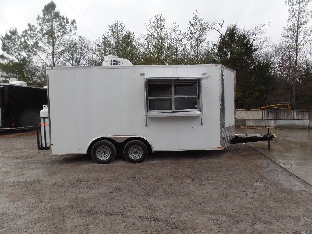 184-8.5-x-16-white-concession-food-trailer-with-appliances-13.jpg 8.5' x 16' White Concession Food Trailer With Appliances