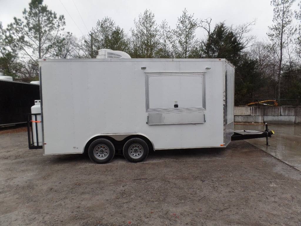 184-8.5-x-16-white-concession-food-trailer-with-appliances-19.jpg 8.5' x 16' White Concession Food Trailer With Appliances