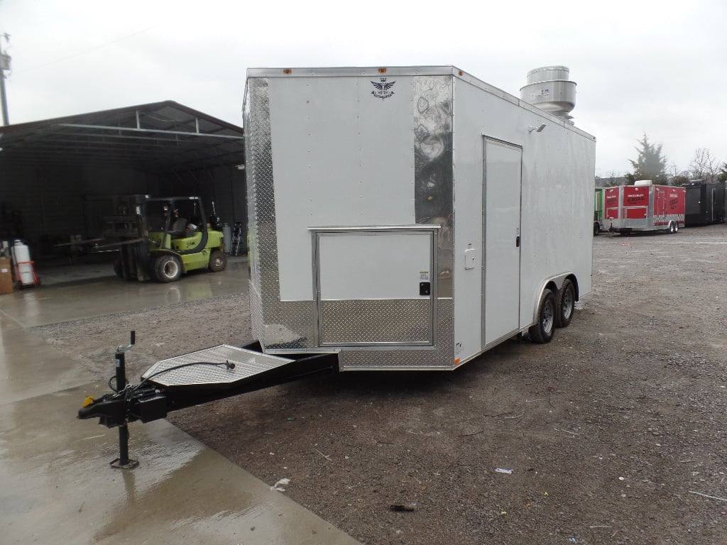 184-8.5-x-16-white-concession-food-trailer-with-appliances-30.jpg 8.5' x 16' White Concession Food Trailer With Appliances