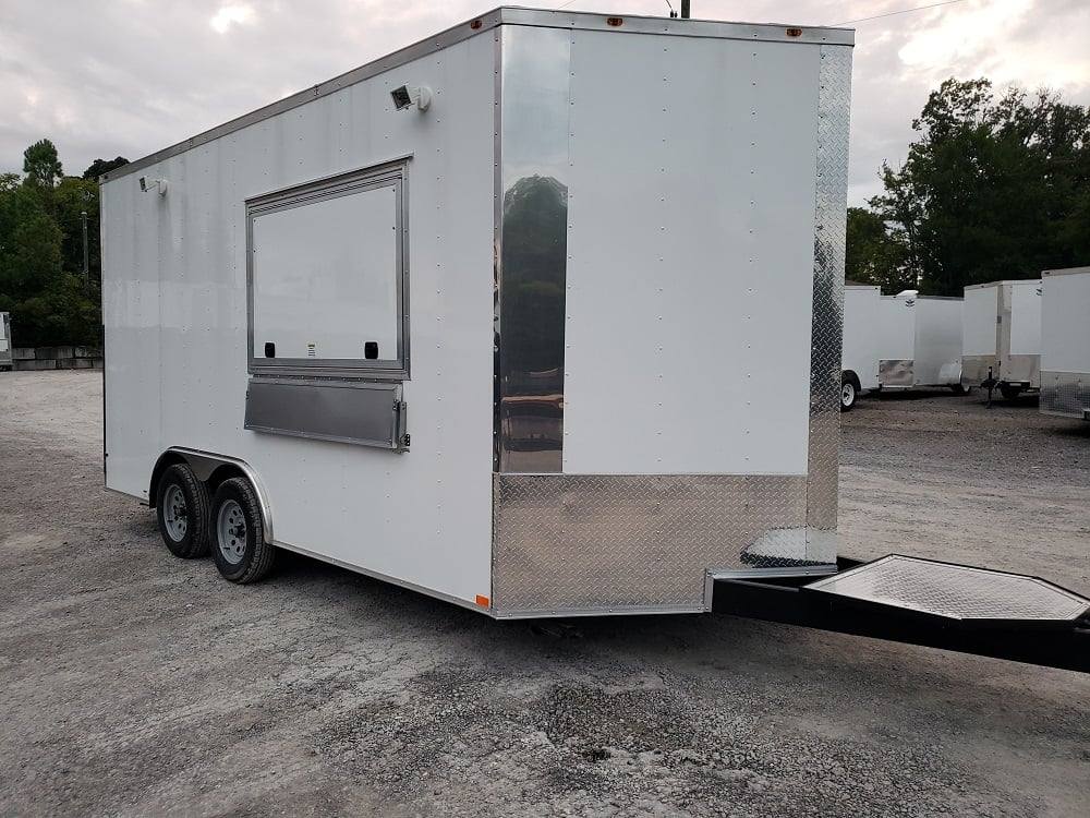 186-8.5-x-16-white-concession-food-trailer-with-appliances-3.jpg 8.5' x 16' White Concession Food Trailer With Appliances