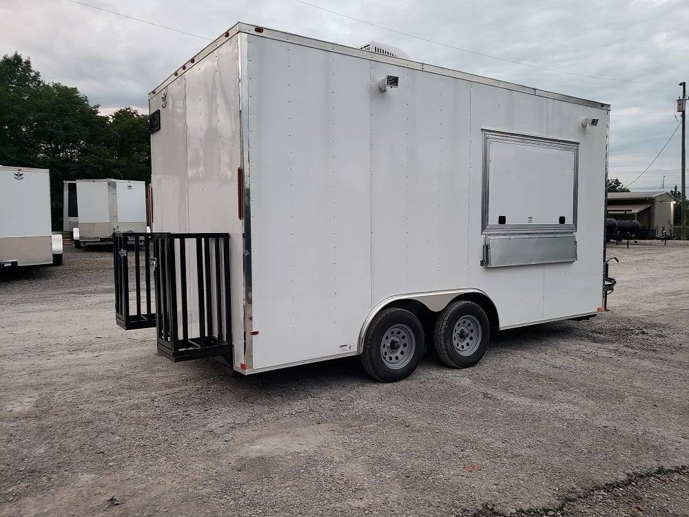 186-8.5-x-16-white-concession-food-trailer-with-appliances-7.jpg 8.5' x 16' White Concession Food Trailer With Appliances