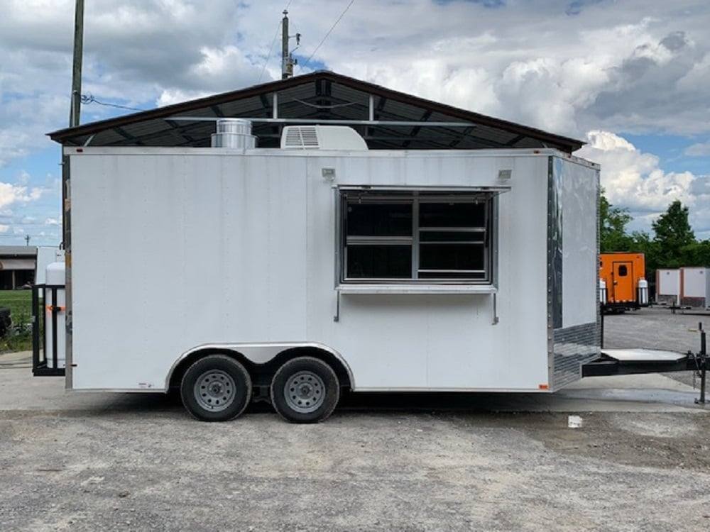 187-8.5-x-16-white-concession-food-trailer-with-appliances-2.jpg 8.5' x 16' White Concession Food Trailer With Appliances
