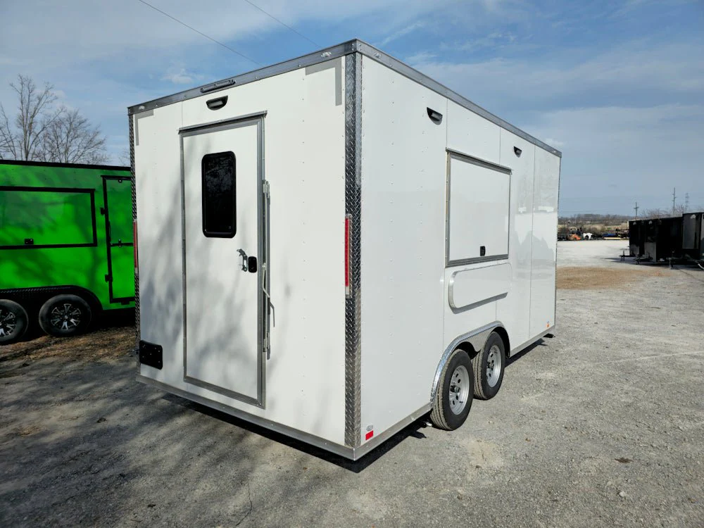 8.5' X 16' White Concession Trailer Food Event Catering