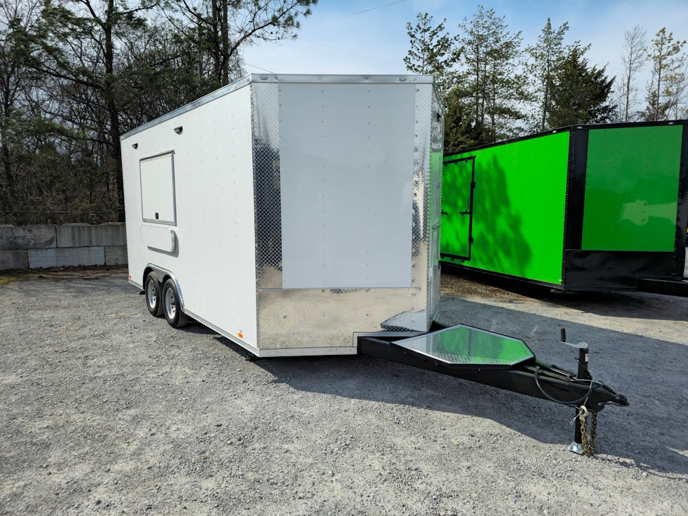 8.5' X 16' White Concession Trailer Food Event Catering