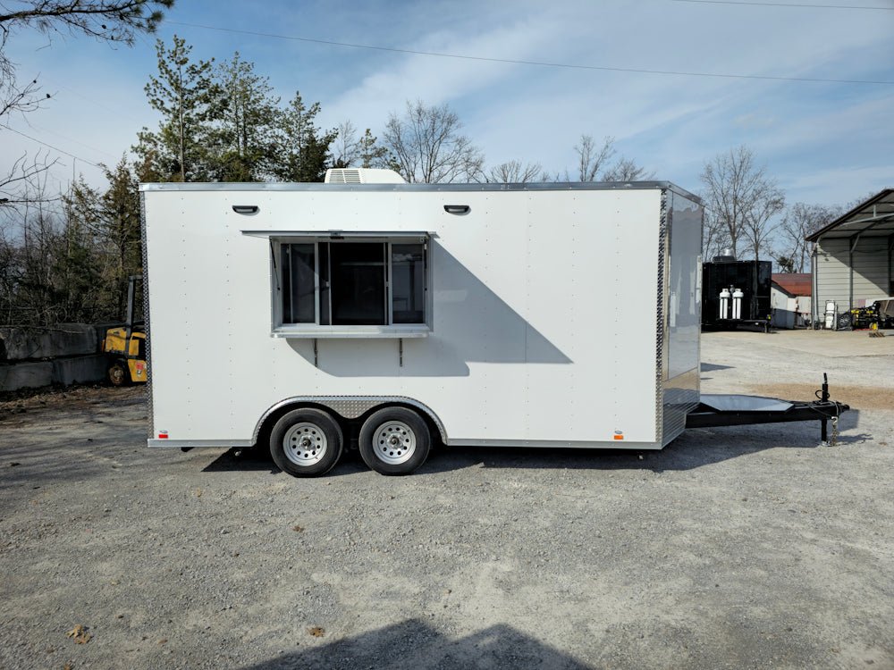 8.5' X 16' White Concession Trailer Food Event Catering