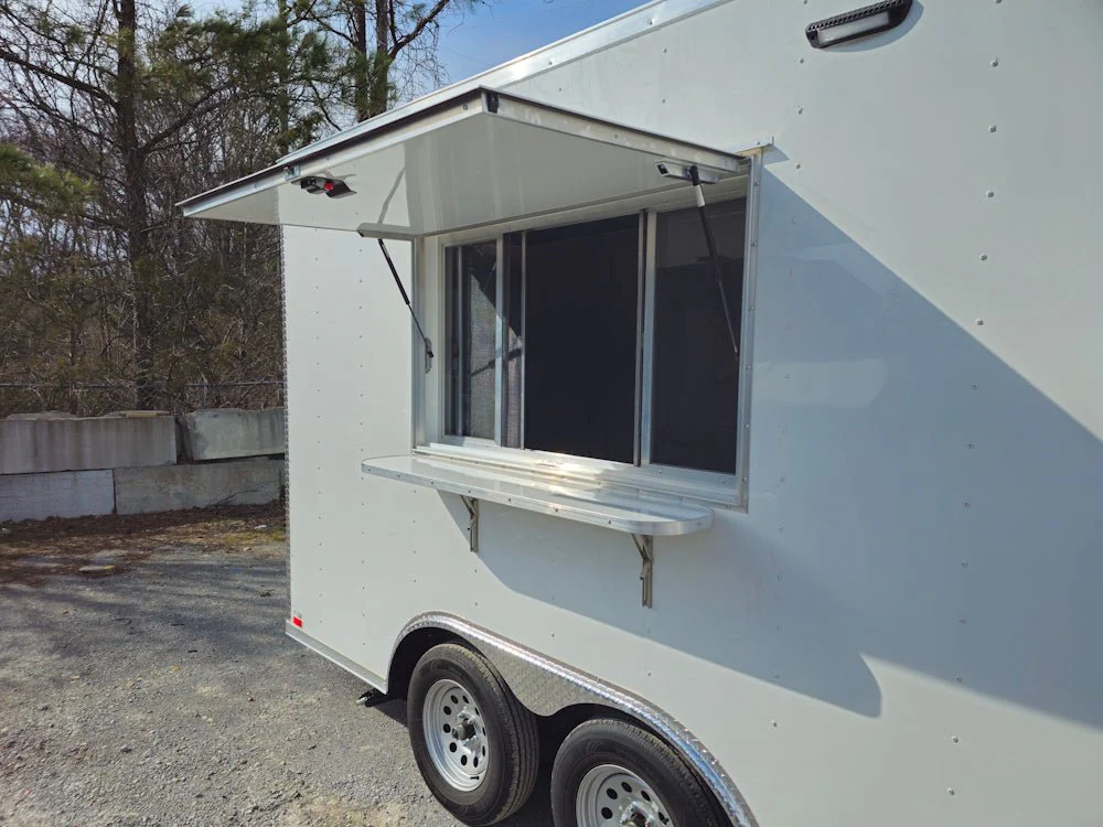 8.5' X 16' White Concession Trailer Food Event Catering