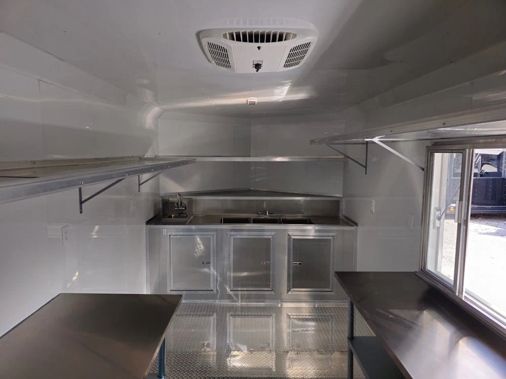 8.5' X 16' White Concession Trailer Food Event Catering