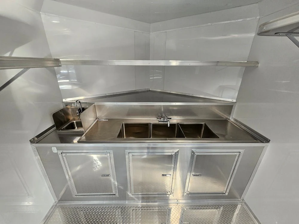 8.5' X 16' White Concession Trailer Food Event Catering