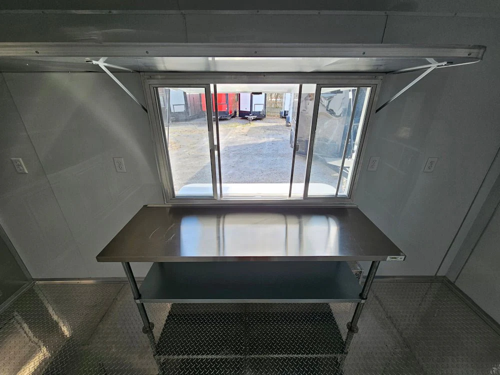 8.5' X 16' White Concession Trailer Food Event Catering