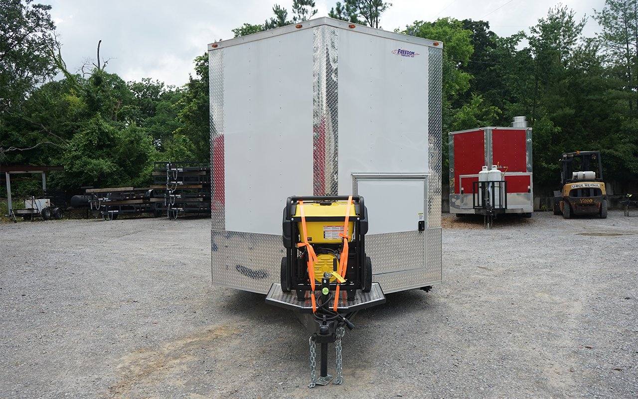 8.5' x 16' White Concession Trailer with Appliances
