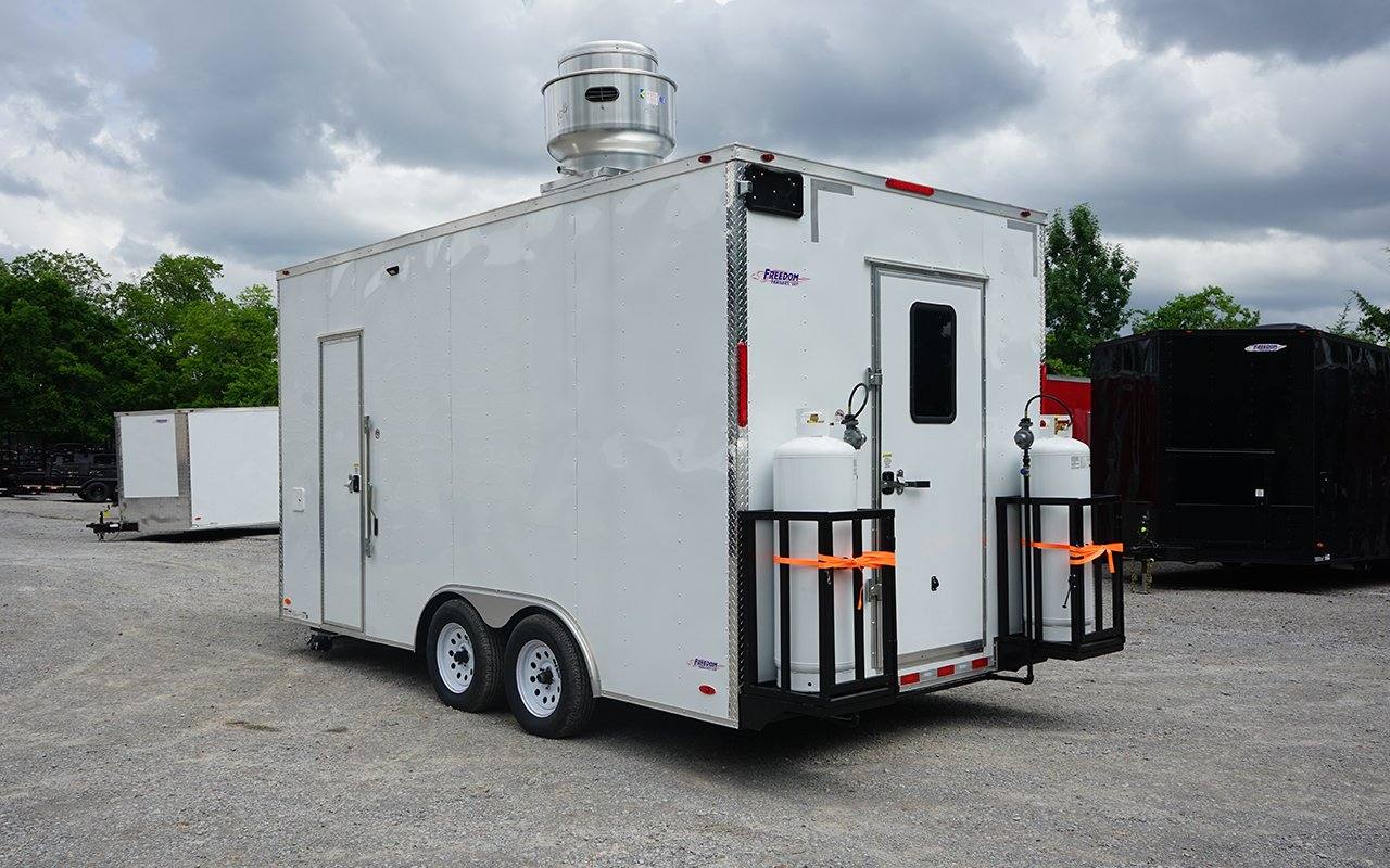 8.5' x 16' White Concession Trailer with Appliances