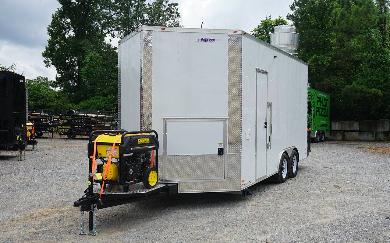 8.5' x 16' White Concession Trailer with Appliances