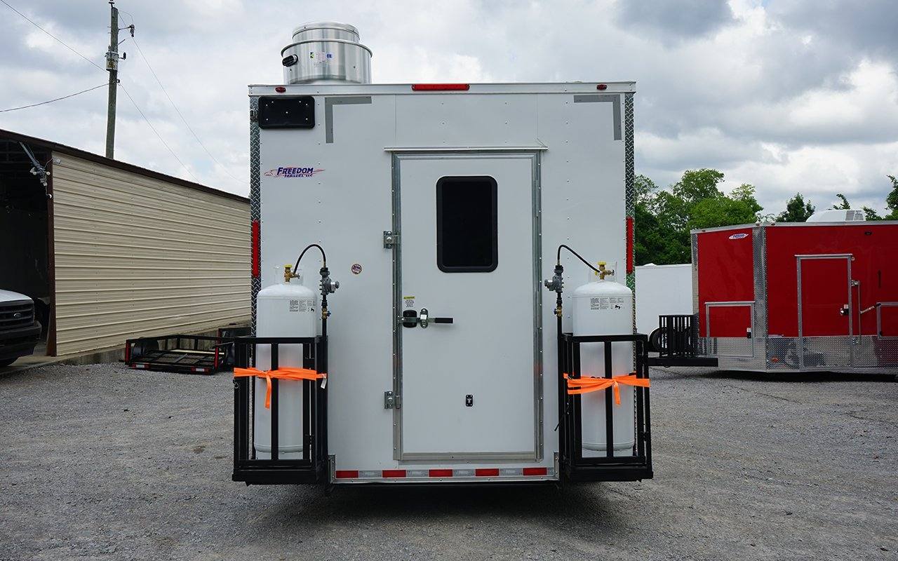 8.5' x 16' White Concession Trailer with Appliances