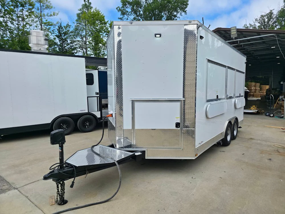 8.5' X 16' White Ice Cream Beverage Concession Trailer Food Event Catering
