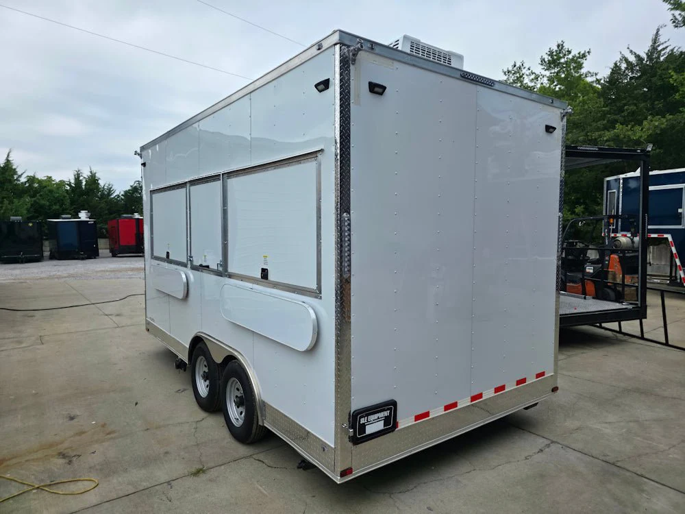 8.5' X 16' White Ice Cream Beverage Concession Trailer Food Event Catering