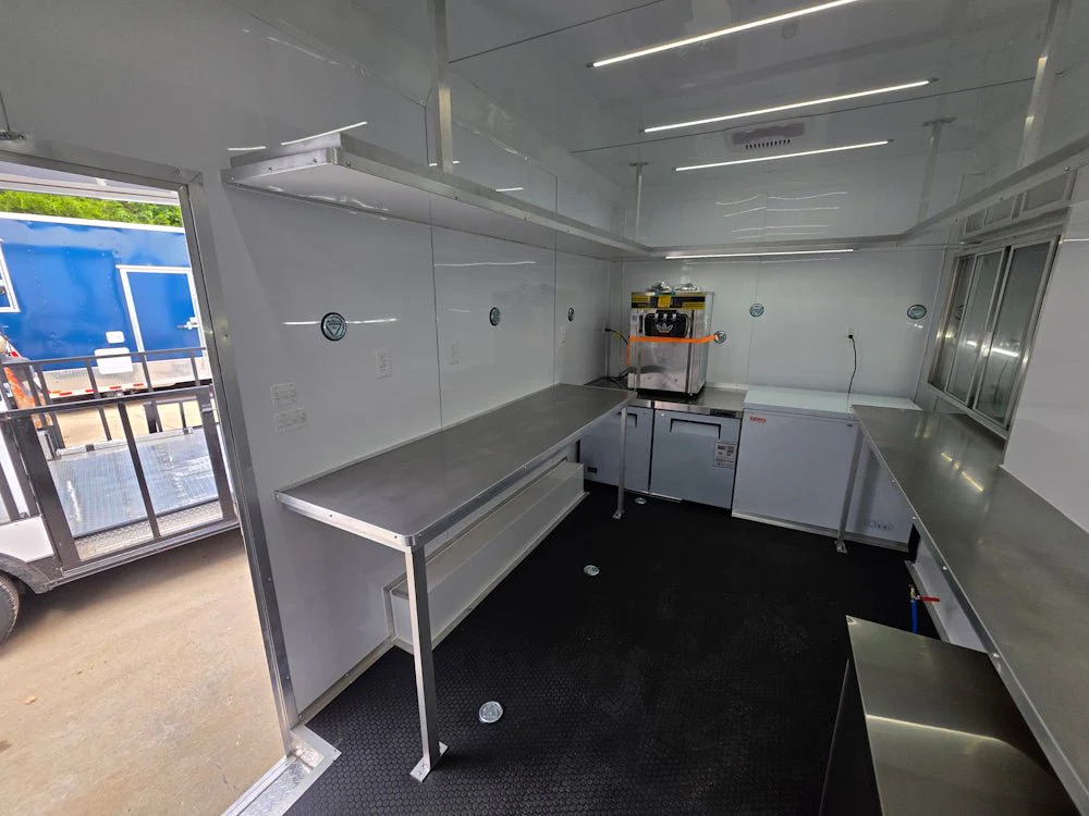 8.5' X 16' White Ice Cream Beverage Concession Trailer Food Event Catering